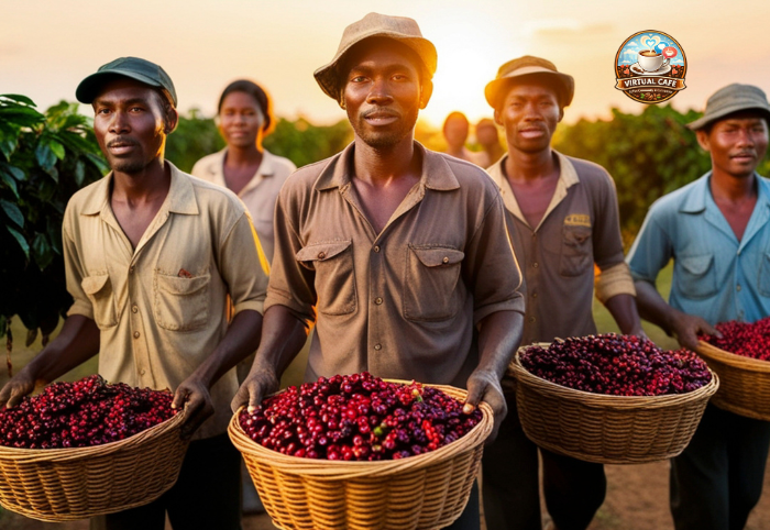 raccogliere il caffè